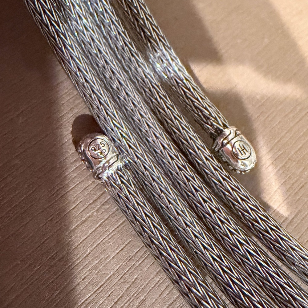 John Hardy Silver and Diamonds Multi-Strand Bracelet - Picture 4 of 6